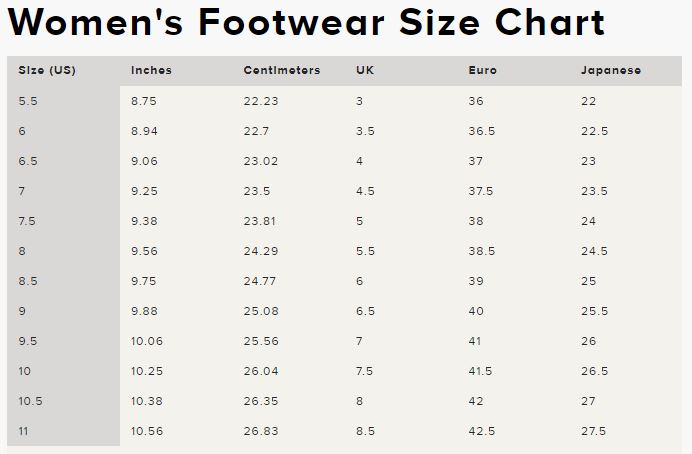 Sizing Guides Sizing - Ariat Footwear